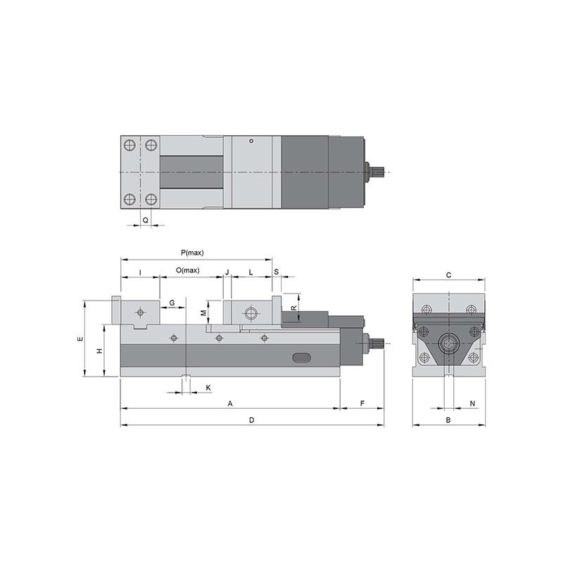 Precision vice AVL-160G/HV mechanical