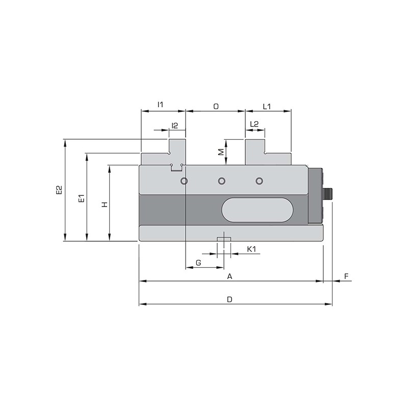 5-Axis precision vice AEX 125G mechanical with mechanical booster