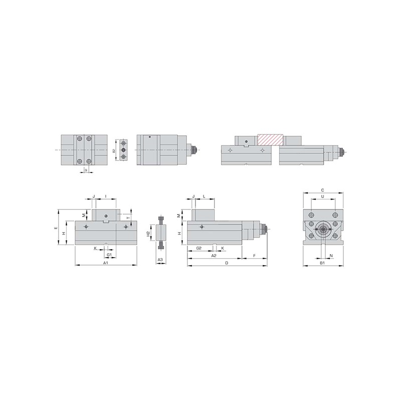 Precision vice AOM-200/HV mechanical with mechanical booster