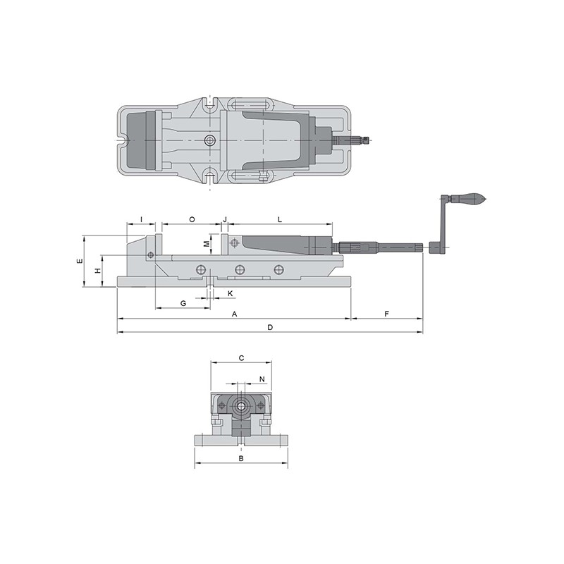 Étau de précision HP-80A hydraulique