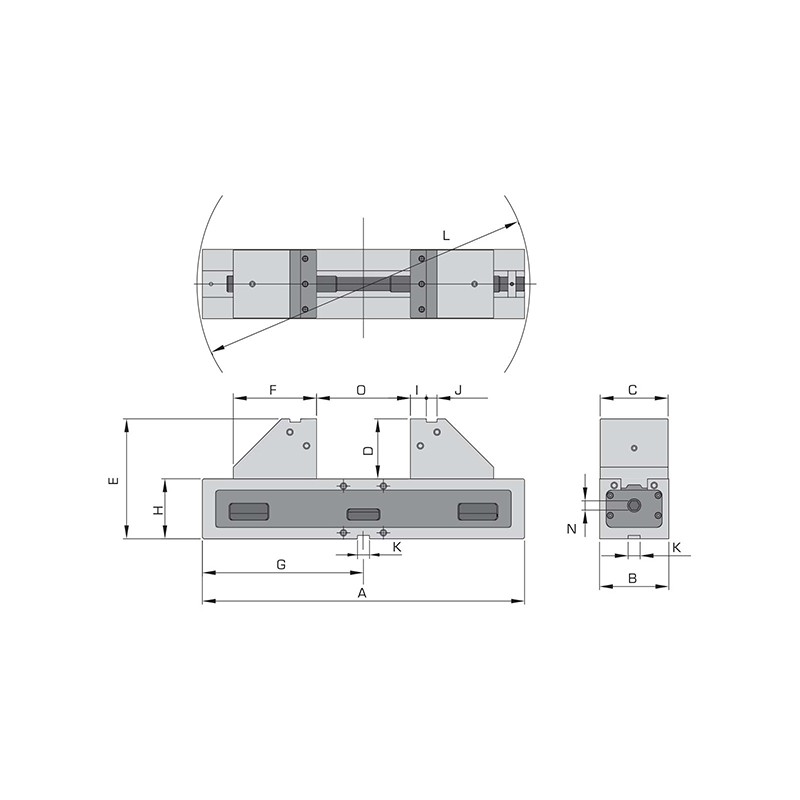 5-Axis precision vice ALT-100L mechanical