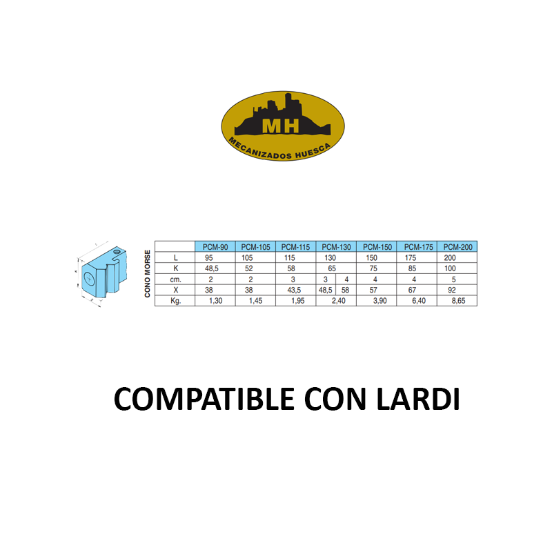 Carrier OF Cone Morse Lardi-Mecanizados Huesca