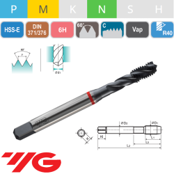 Macho Helicoidal HSS-E Agujeros profundos VAP para Aceros baja Aleación