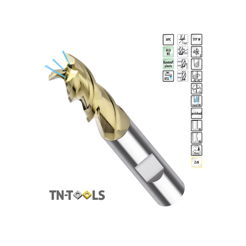 Carbide Bur 3 Cuts Helix 43º / 47º HB Refrigerated Carbide Bur 3 Cuts Helix 43º / 47º HB Refrigerated
