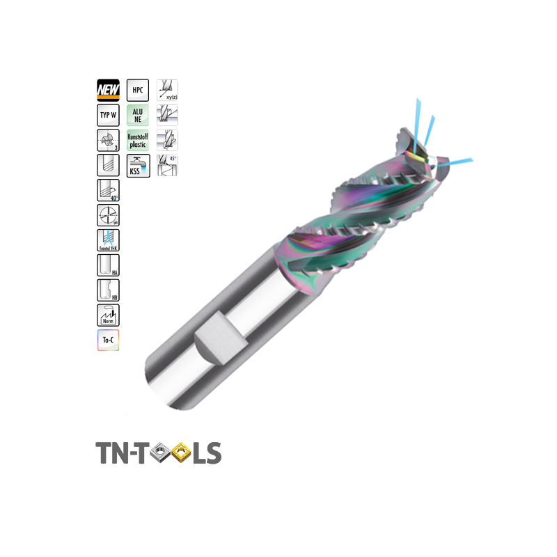Roughing Carbide Bur 3 Cuts Helix 40º HB Refrigerated Roughing Carbide Bur 3 Cuts Helix 40º HB Refrigerated