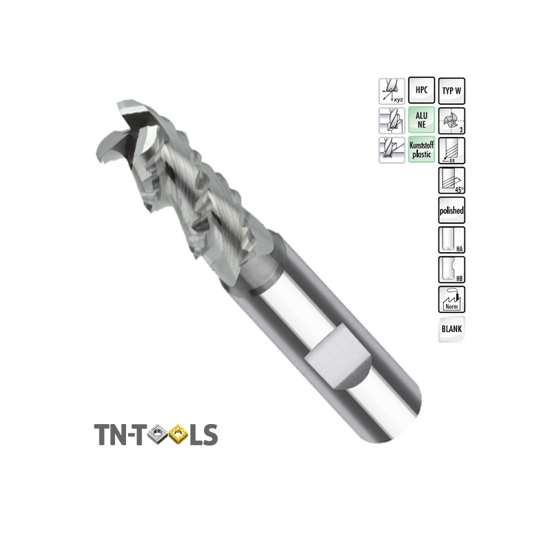 Roughing Carbide Bur 3 Cuts Helix 45º HB Roughing Carbide Bur 3 Cuts Helix 45º HB