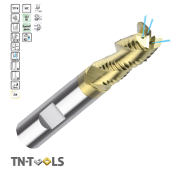 Roughing Carbide Bur 3 Cuts Helix 35º/38º HB Refrigerated