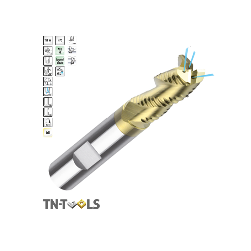 Roughing Carbide Bur 3 Cuts Helix 35º/38º HA Refrigerated Roughing Carbide Bur 3 Cuts Helix 35º/38º HA Refrigerated