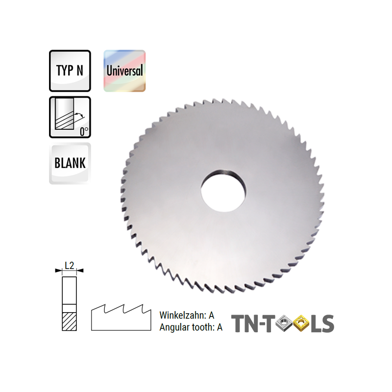 Solid carbide slitting saw with fine teeth