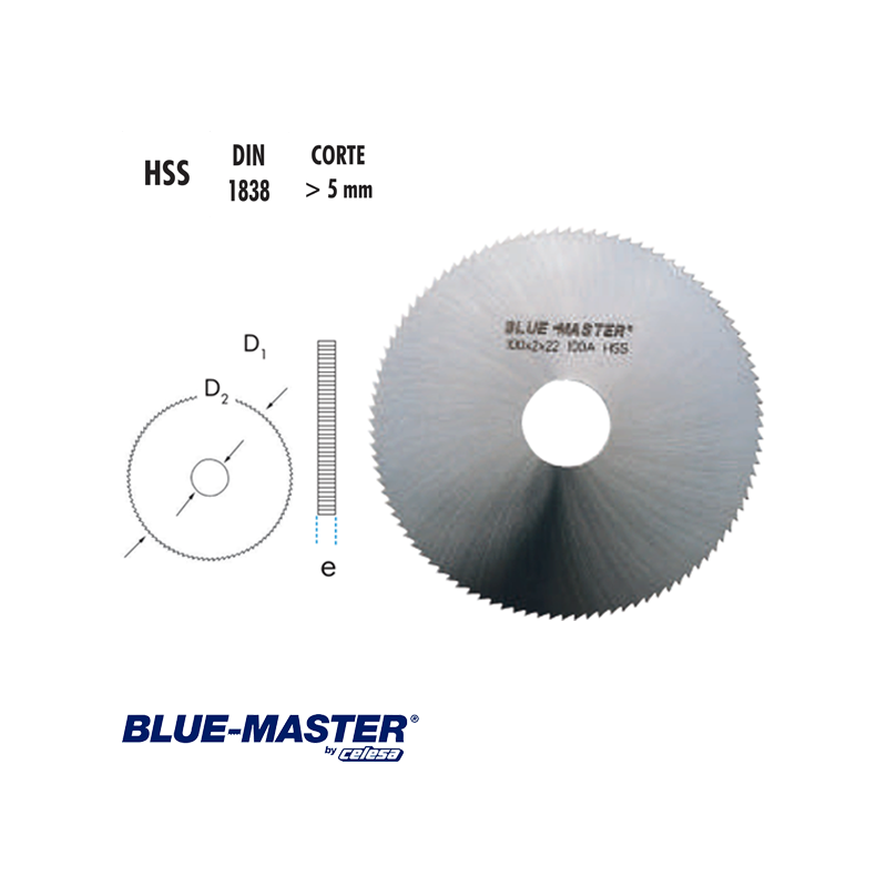 Sierra Circular DIN 1838 Blue-Master para Metal, Corte Grueso a partir de 5 mm