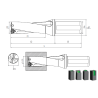 indexable Drill Holder 3xD with insert WCM..