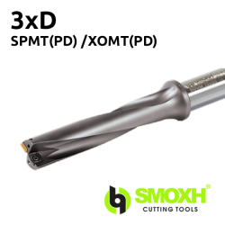 Porte-forets 3xD avec plaquette interchangeable SPMT(PD) / XOMT(PD)..