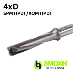 Porte-forets 4xD avec plaquette interchangeable SPMT(PD) / XOMT(PD)..