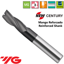 YG1-NEW CENTURY Fresa Metal Duro 3 Cortes Recubrimiento X-Coating