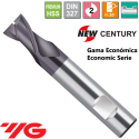 New Century Gama Economica Fresa Premium HSS 2 Cortes Recubrimiento TiAlN