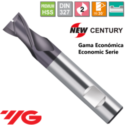 YG1-New Century Gama Economica Fresa Premium HSS 2 Cortes Recubrimiento TiAlN