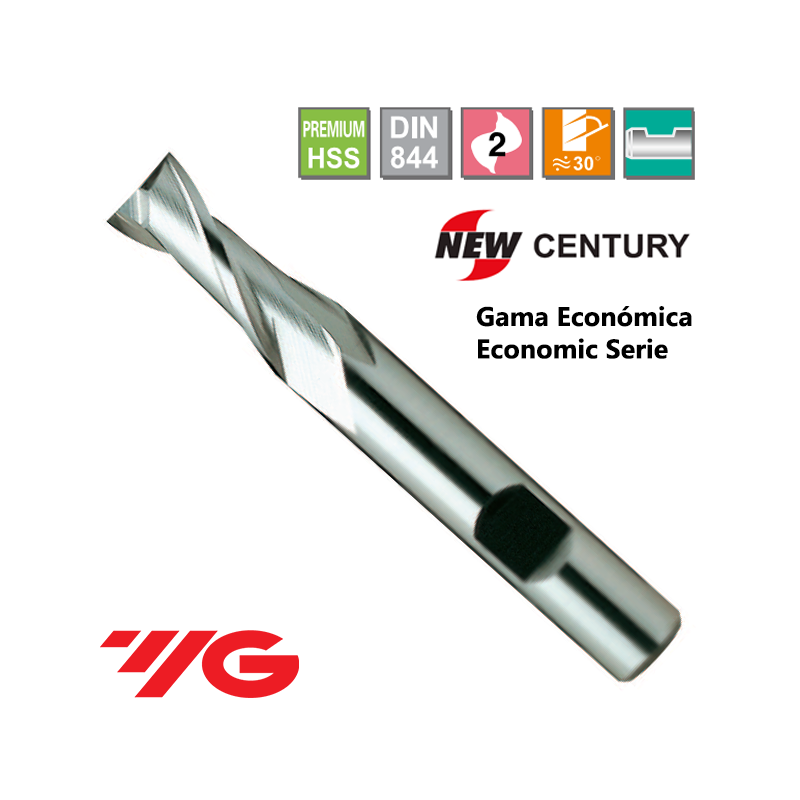 YG1-New Century Gama Economica Fresa Premium HSS 2 Cortes Larga YG1-New Century Gama Economica Fresa Premium HSS 2 Cortes Larga