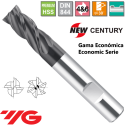 New Century Gama Economica Fresa Premium HSS 4 Cortes Recubrimiento TiAlN