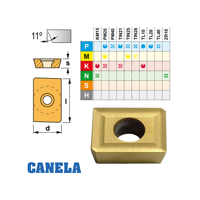 Canela APLT 1504ZZR Placa de Fresar Canela APLT 1504ZZR Placa de Fresar