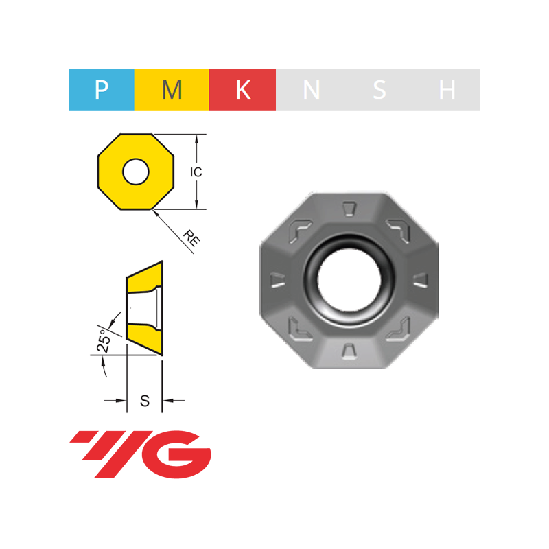 YG1 OFMT05T308TN-YG602 Placa de Fresar YG1 OFMT05T308TN-YG602 Placa de Fresar