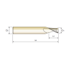 YG1 Fresa Metal Duro 1 Corte Aluminio