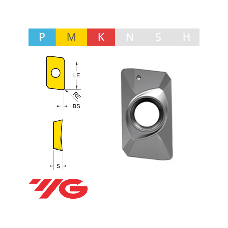 YG1 APMT...PDTR YG602 Placa de Fresar