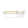YG1 Fresa Metal Duro 2 Cortes Aluminio