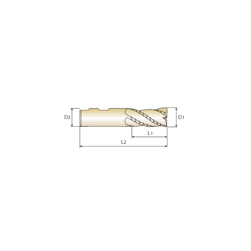 YG1- Fresa EP923 Premium HSS-PM desbaste Grueso Z3 Recubrimiento TiAIN