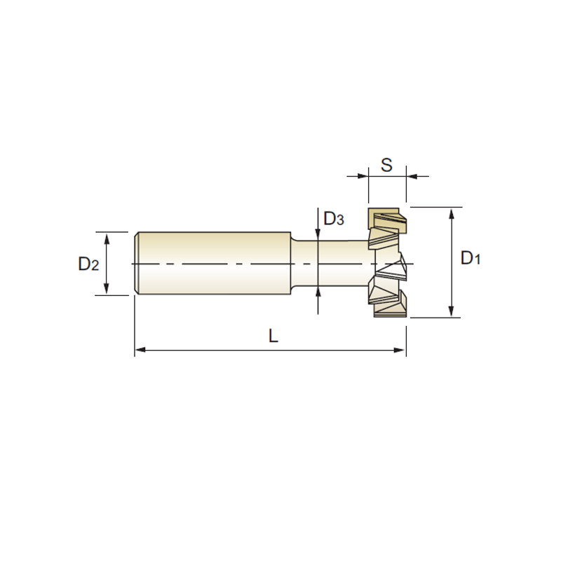 YG1-FRESA Diente Alterno HSS-E  RANURAS WOODRUFF TYPE “B”, “D”, “F”