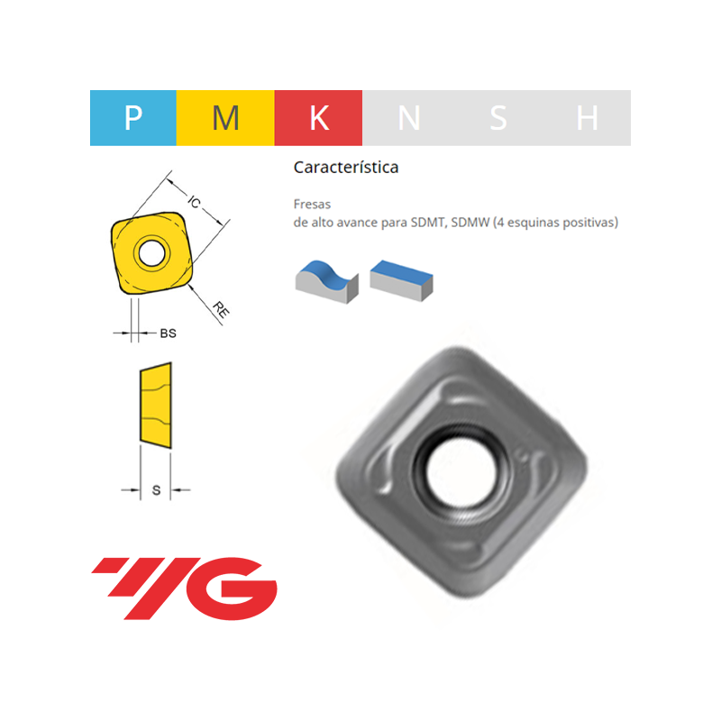 YG1 SDM..120420--YG602.. Placa de Fresar