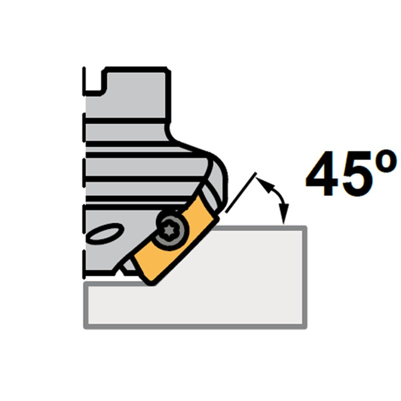 Canela-Fresa de planear y achaflanar Refrigerado 15- 75º para placa ADKT 2206..