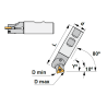 Fresa de achanflanar regulable 10-80º para placa TC.. 1102../ TC.. 16T3.. 