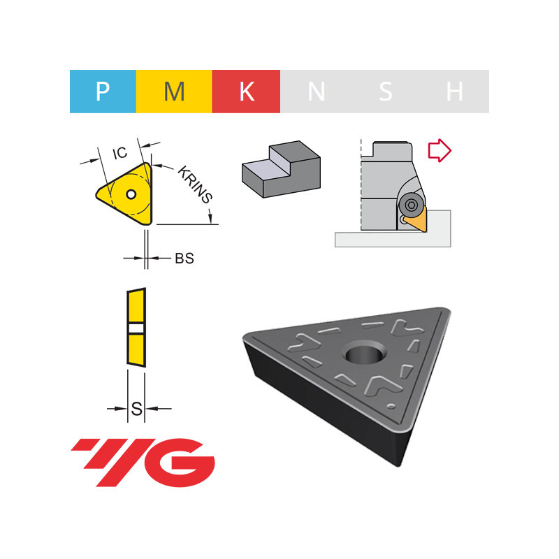 YG1 TPUN1603.. YG602 Placa de Fresar YG1 TPUN1603.. YG602 Placa de Fresar