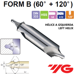 Broca de Centar 60º HSS, Tipo A