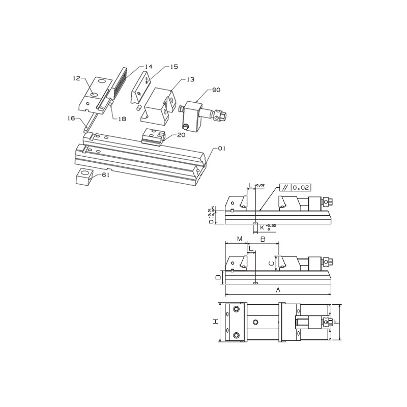 Descending Machine Vice Serie 30 PERFECT