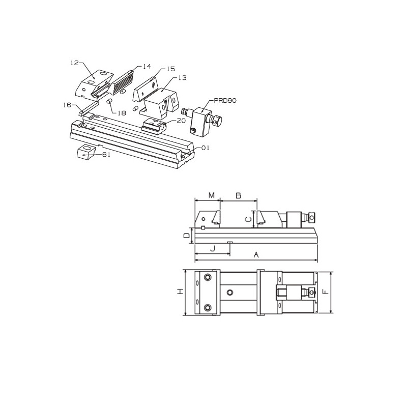 Descending Machine Vice Serie PRD PRODUCTION