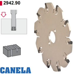 Fresa Circular de ranurar con un ángulo de 90º para placa  ENHQ..