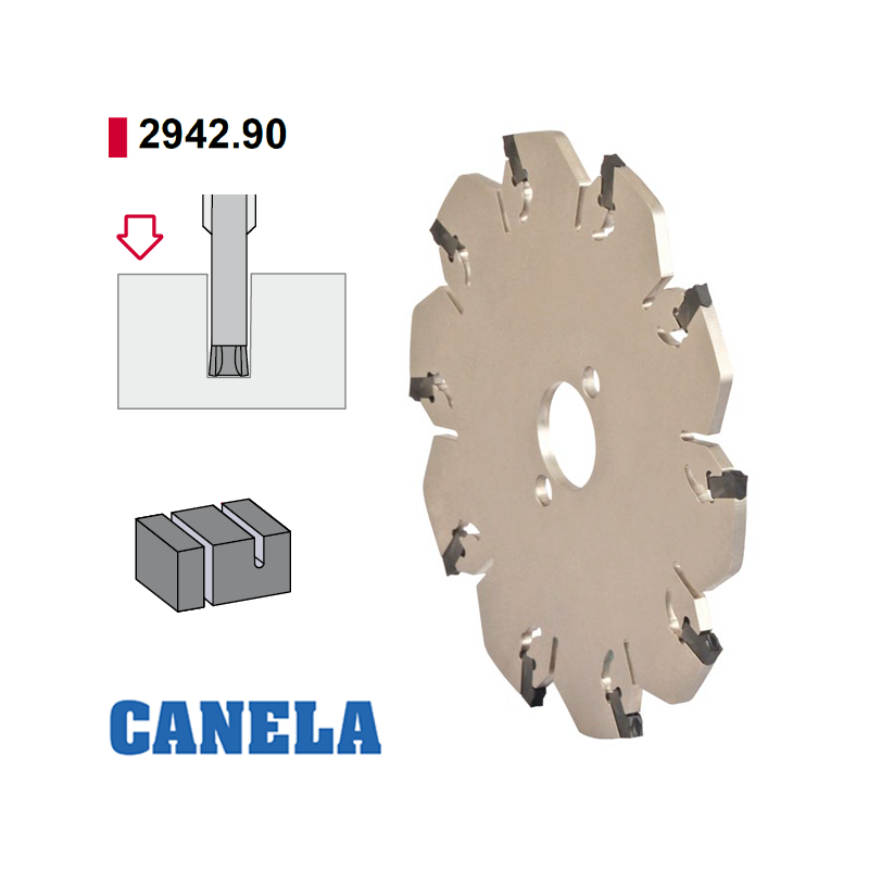 Fresa Circular de ranurar con un ángulo de 90º para placa ENHQ.. Fresa Circular de ranurar con un ángulo de 90º para placa ENHQ..