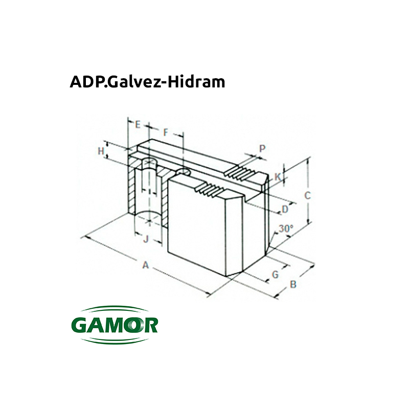 Soft Jaws for Hydraulic Turning Chuck adaptable Galvez-Hidram Soft Jaws for Hydraulic Turning Chuck adaptable Galvez-Hidram