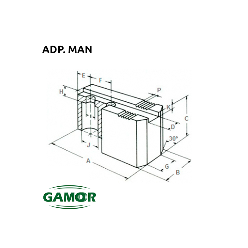 Mors doux pour mandrins de puissance adaptable MAN