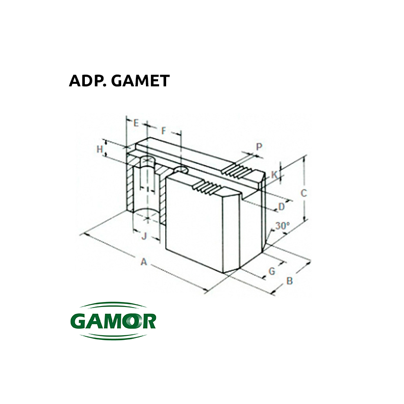 Soft Jaws for Hydraulic Turning Chuck adaptable GAMET Soft Jaws for Hydraulic Turning Chuck adaptable GAMET