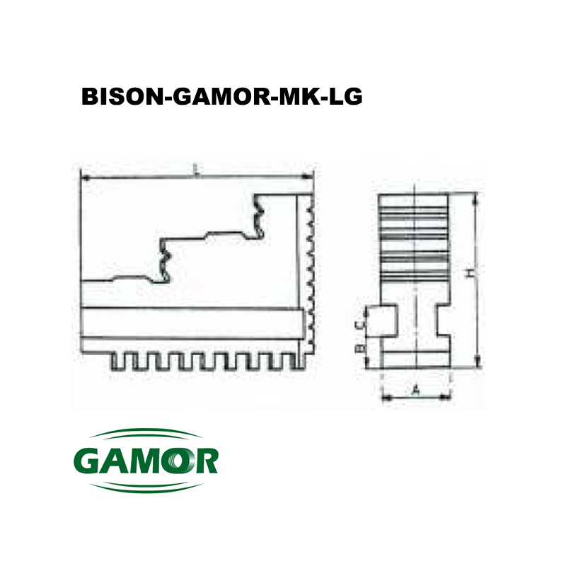 Hard Jaws Universal Turning Chuck Adaptable BISON + MK - LG Hard Jaws Universal Turning Chuck Adaptable BISON + MK - LG