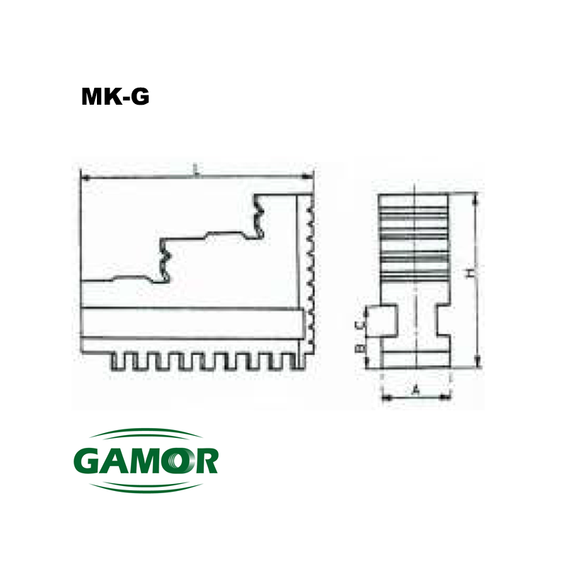 Hard Jaws Universal Turning Chuck Adaptable BISON + MK -G Hard Jaws Universal Turning Chuck Adaptable BISON + MK -G
