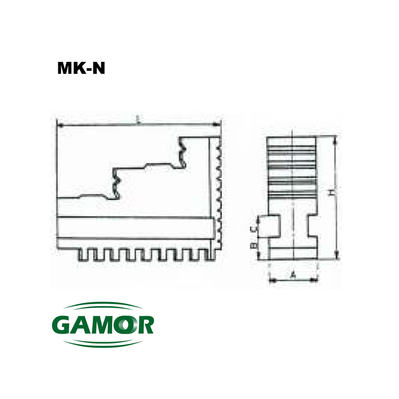 Hard Jaws Universal Turning Chuck Adaptable BISON + MK -N Hard Jaws Universal Turning Chuck Adaptable BISON + MK -N