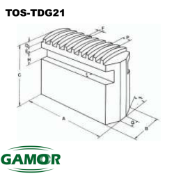 Mors doux pour mandrins de puissance adaptable TOS-TDG21