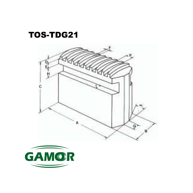 Soft Jaws Universal Turning Chuck Adaptable TOS-TDG21 Soft Jaws Universal Turning Chuck Adaptable TOS-TDG21