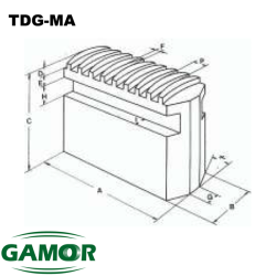 Mors doux pour mandrins de puissance adaptable TDG.MA