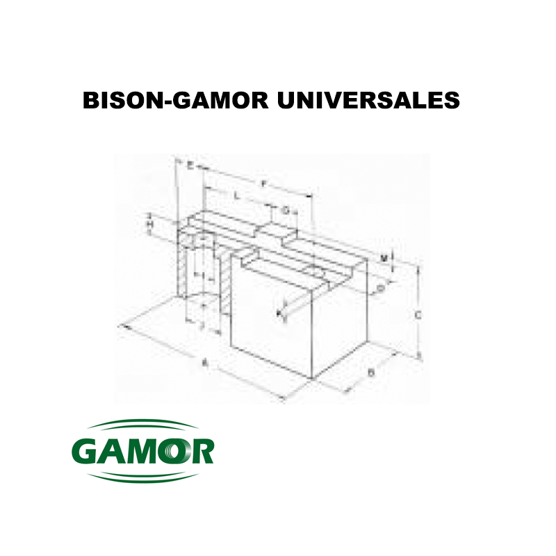 Top jaws-Soft tongue & groove jaws BISON-GAMOR UNIVERSALES 