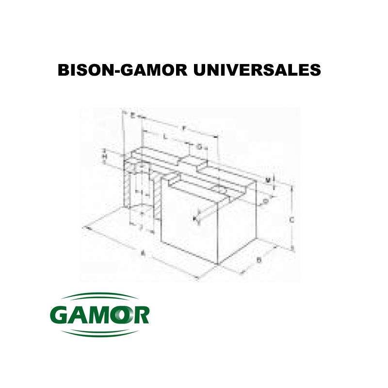 Top jaws-Soft tongue & groove jaws BISON-GAMOR UNIVERSALES Top jaws-Soft tongue & groove jaws BISON-GAMOR UNIVERSALES