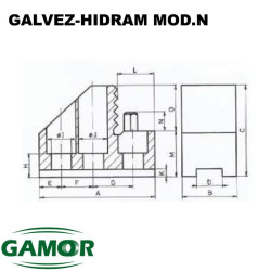 Garras Duras adaptables a los platos hidraulicos GALVEZ - HIDRAM MOD.N